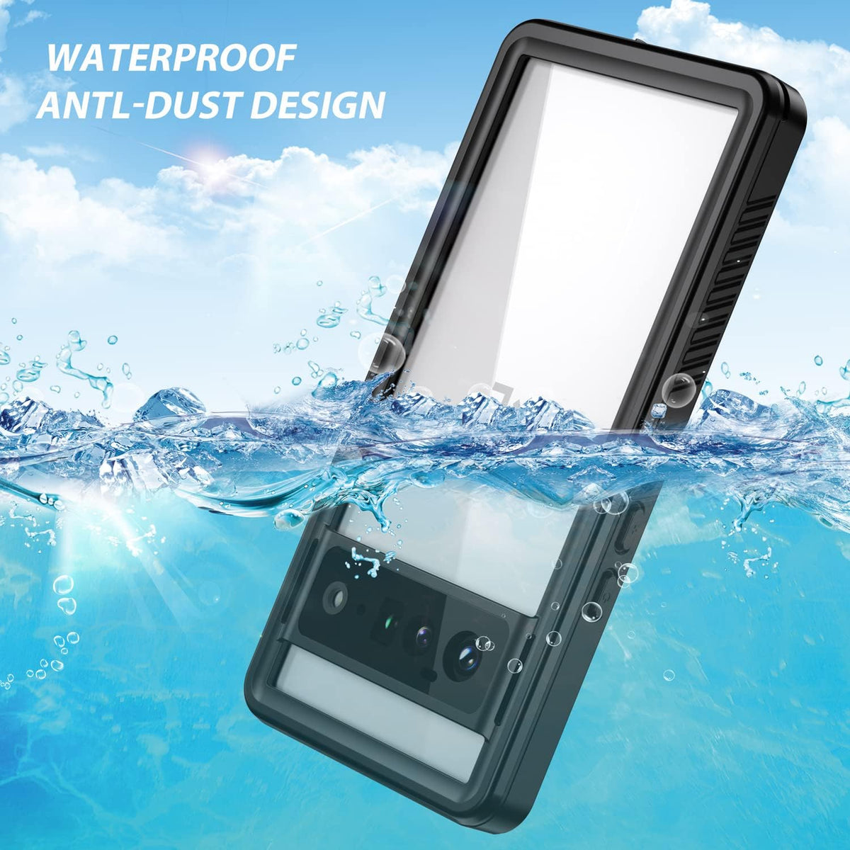 Pixel 6 Pro Waterproof Case, IP68 Certified with Built-in Screen Protector, Full Body Shockproof Rugged Clear Case