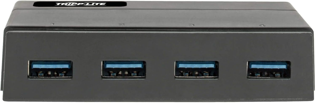 Tripp Lite 4 Port Powered USB Hub, USB 3.0, 2.4A, USB-A Ports, Black (U360-004-2F)