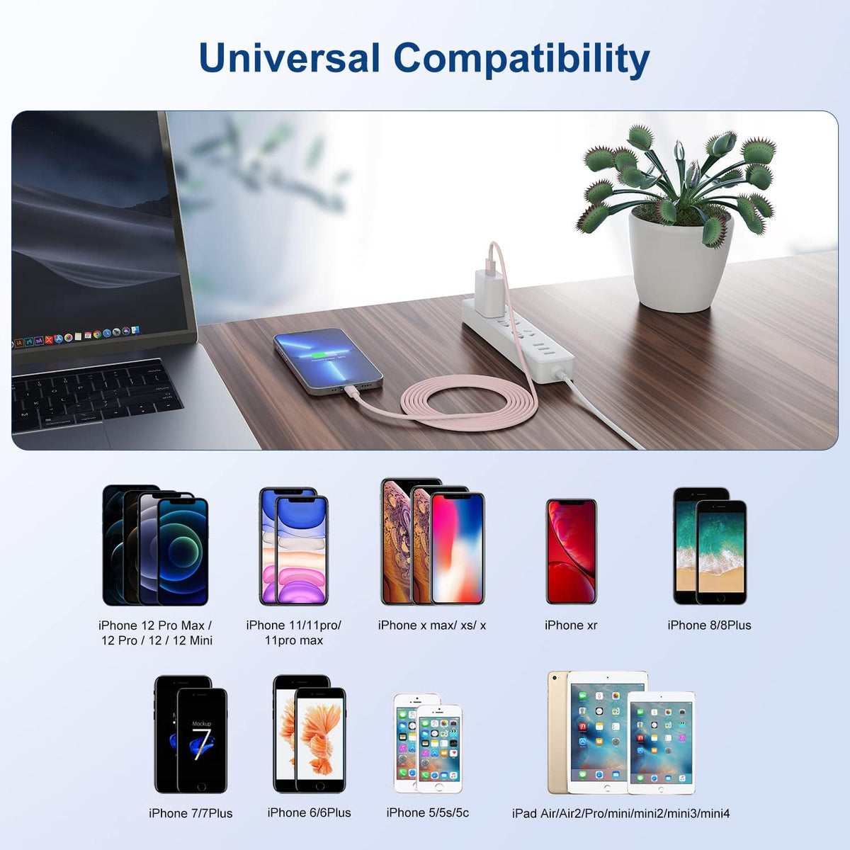 Essri 6FT iPhone Charger 3Pack, USB to Lightning Cable Extra Long Fast Charging Cord for iPhone 14 13 12 11