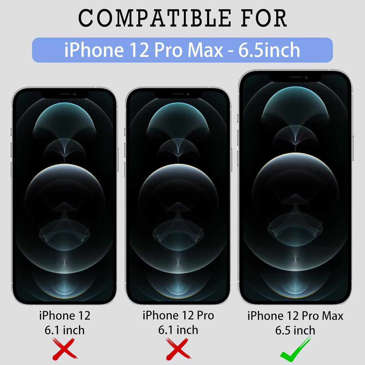 Privacy Screen Protector with Front Slide Camera Cover for iPhone 12 Pro Max, Anti-Spy Tempered Glass, 2 Pack.