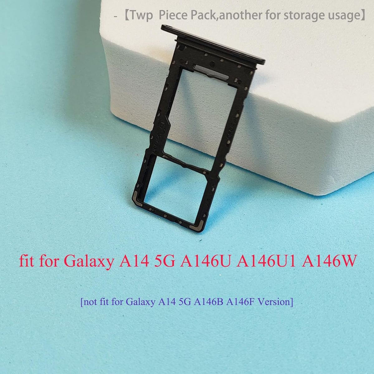 (2pcs Pack) A146w Replacement SIM Card Tray Holder for Samsung Galaxy A14 (5G) SM-A146