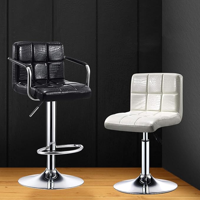 Mlaea Classroom Dormitory Hotel Chair Dining Bedroom Living Room Chair with Adjustable Height Gaming Club Bar Chair 38 * 44-56CM(Color:#5)