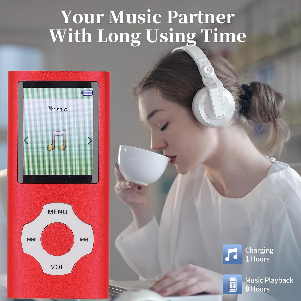Heayzoki MP3 MP4 5.0, 128GB Player with Bluetooth Portable HiFi Lossless Sound Music Player with Speaker, Video Music