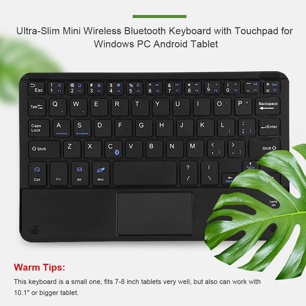 EBTOOLS Ultra Slim Bluetooth Keyboard, Mini Portable Bluetooth 3.0 Keyboard with Touchpad for Android/Windows