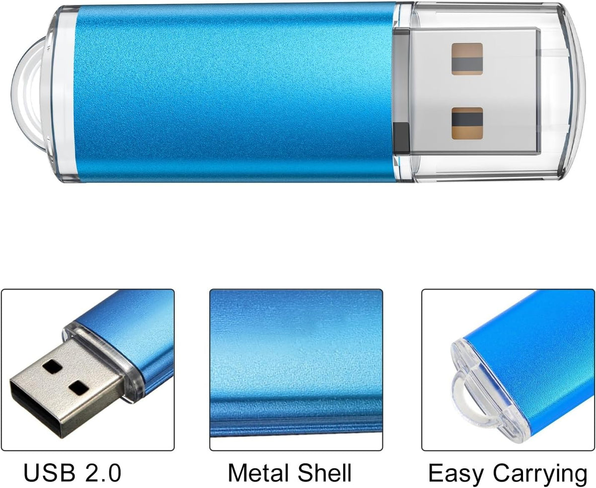 TOPESEL 16GB 10 Pack USB Flash Drive Flash Drive 2.0 Memory Stick Fold Storage Thumb Stick Jump Drive Pen Swivel Design for PC laptops, Tablets, TVs, car Audio (5 Mixed Colors)