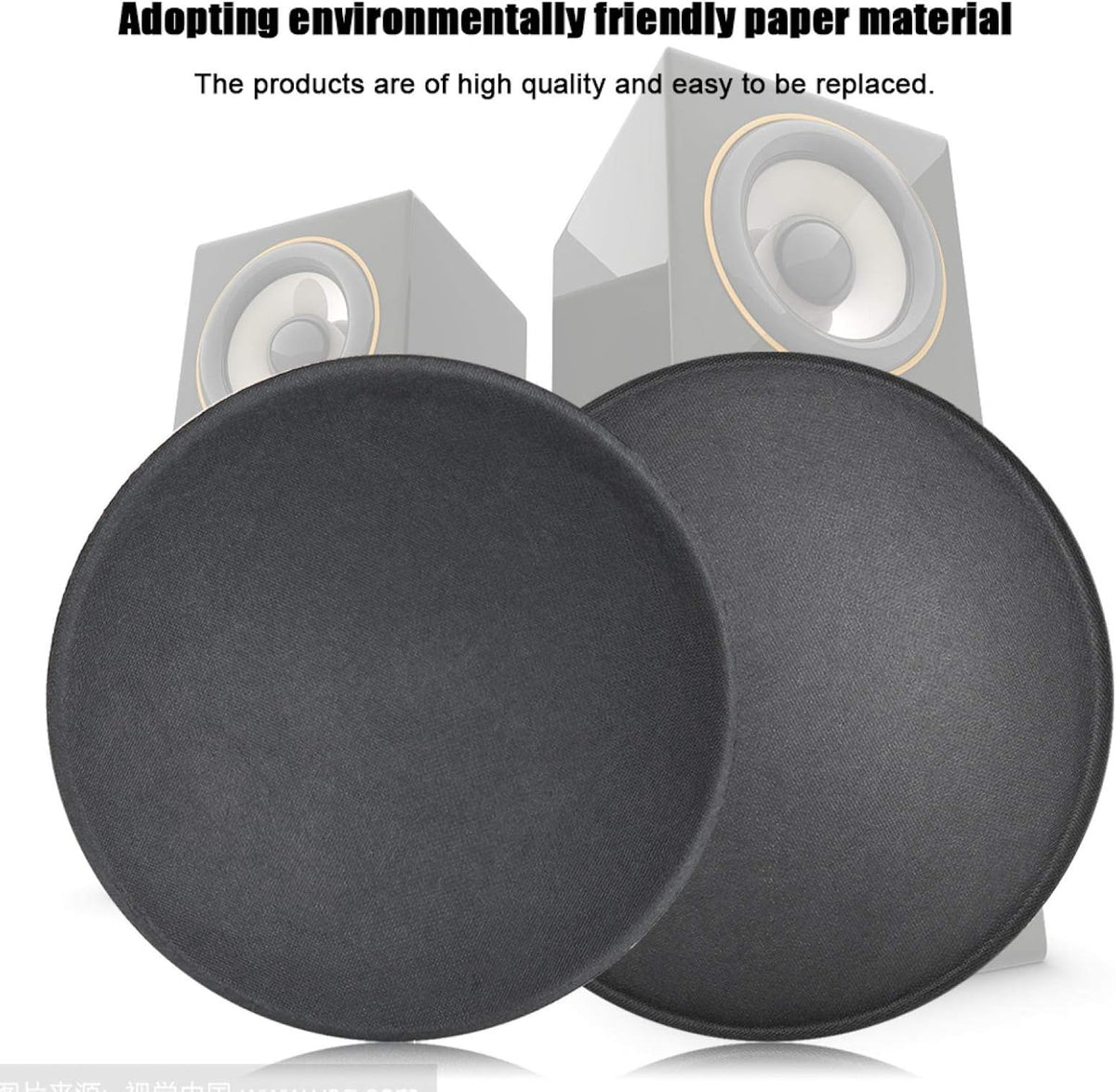 Sanpyl Speaker Dust Cap, 5Pcs 110mm Diameter Subwoofer Paper Dome Coil Cover Caps