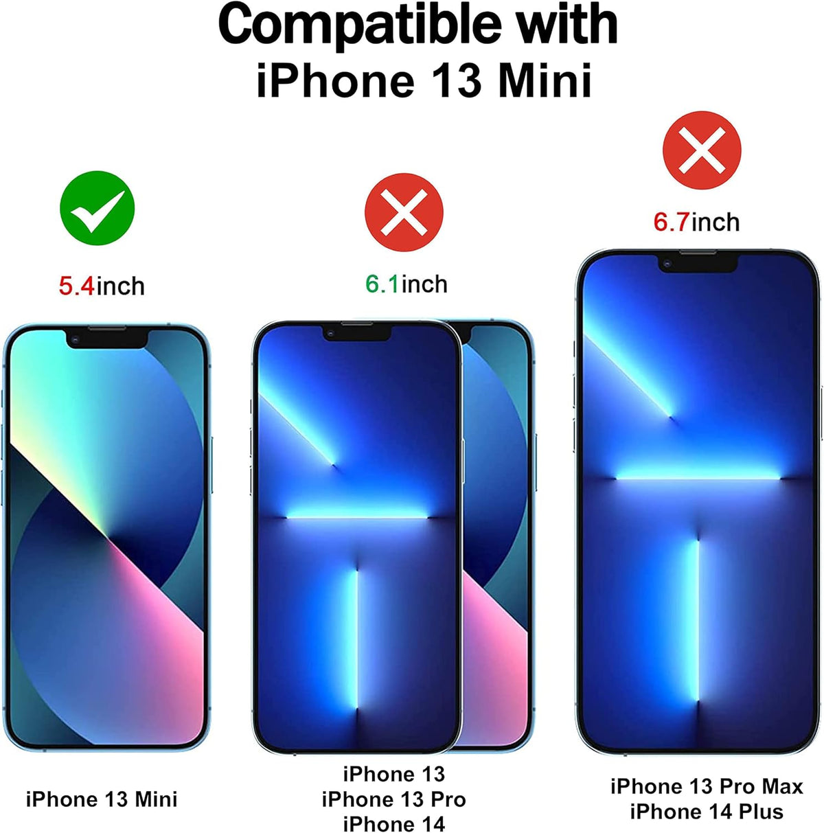 RKINC [3-Pack] Screen Protector for iPhone 13 Mini 5.4-Inch, Tempered Glass Film, Bubble-Free, Anti-Scratch,