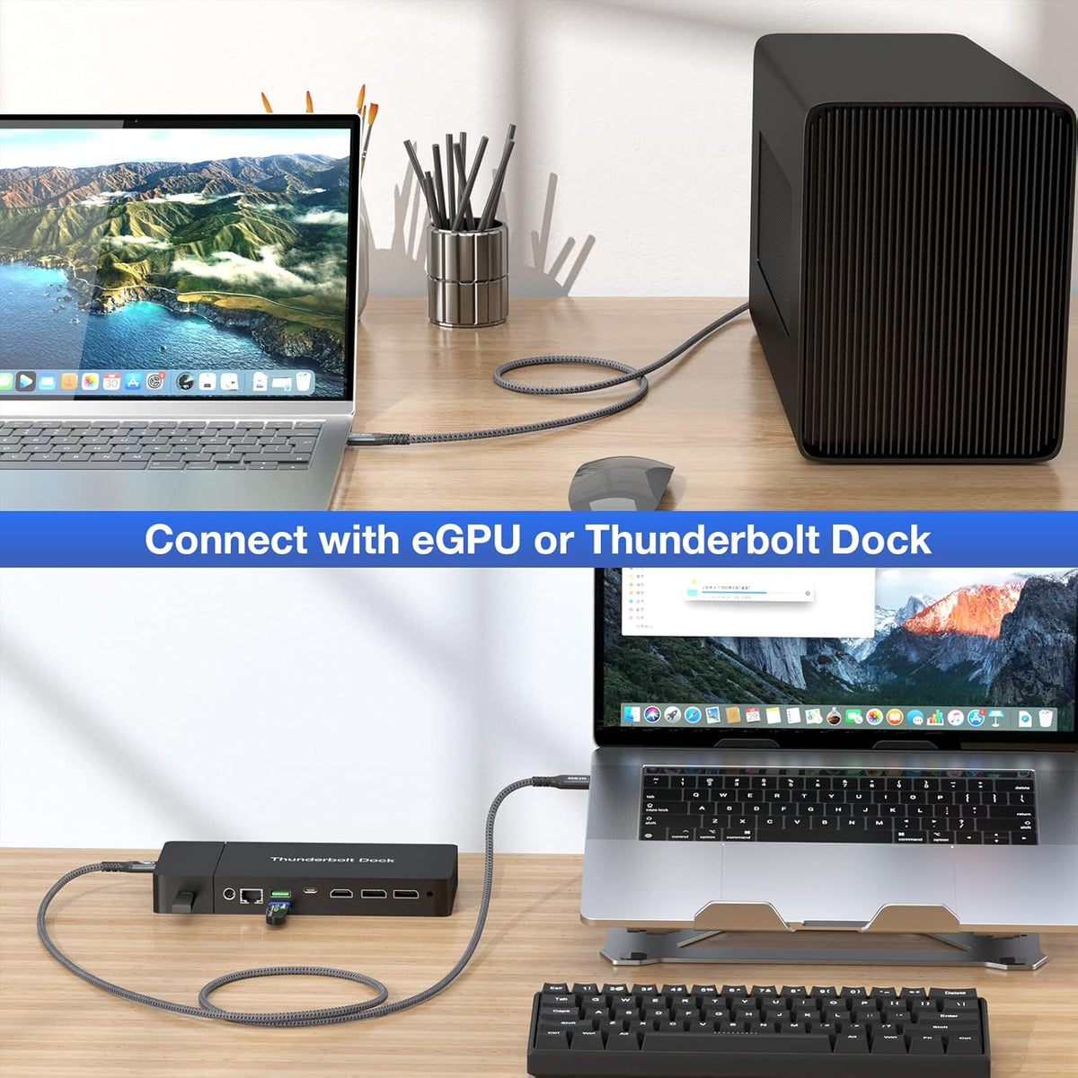 240W USB4 Cable - USB C to C, Fast Charging, Thunderbolt 4/3, 8K/6K@60Hz, 40Gbps for iPhone 15 Pro, MacBook, Samsung