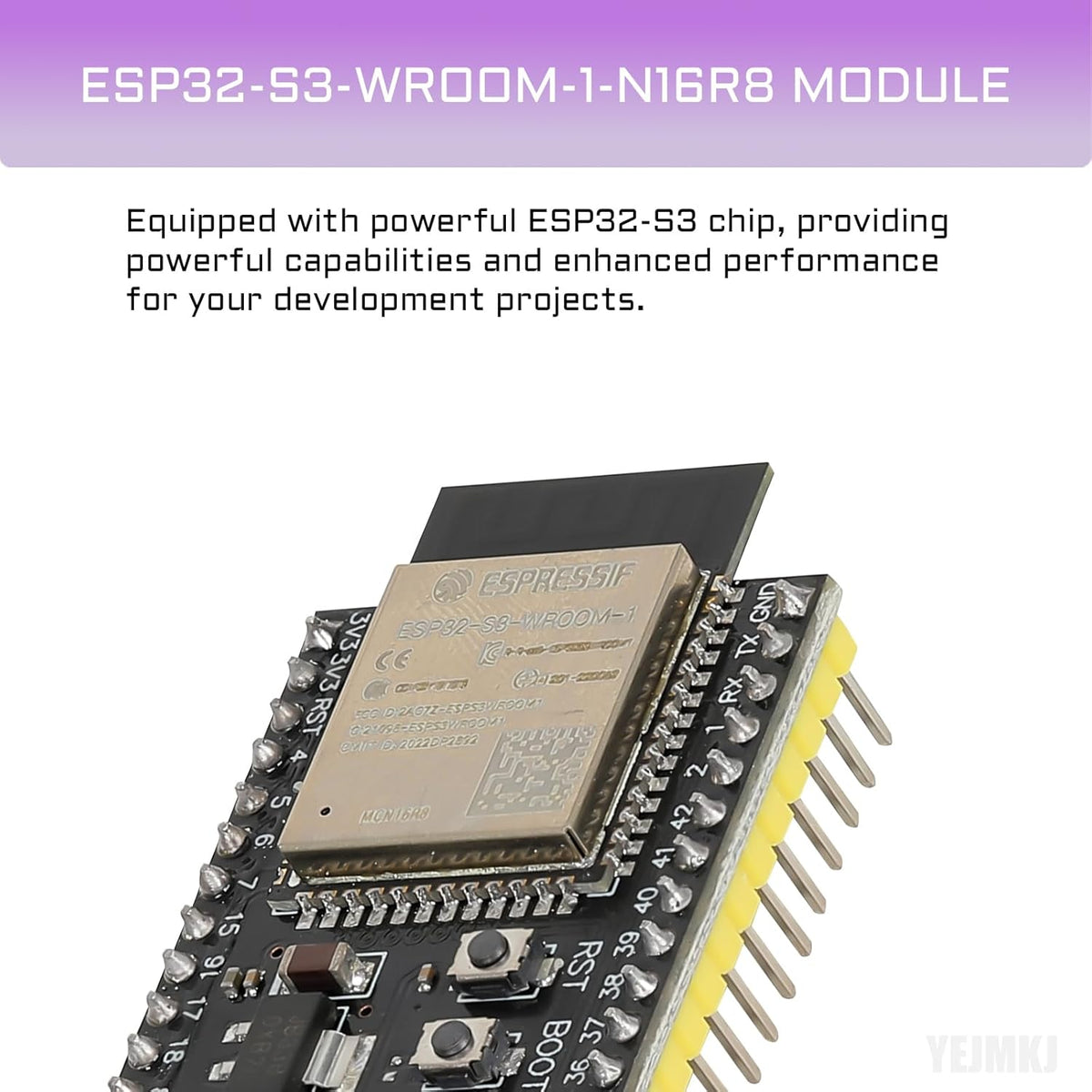 ESP32-S3-DevKitC-1-N16R8 ESP32 S3 Development Board, WiFi + Bluetooth MCU Module, Dual Type-C Microcontroller Processor
