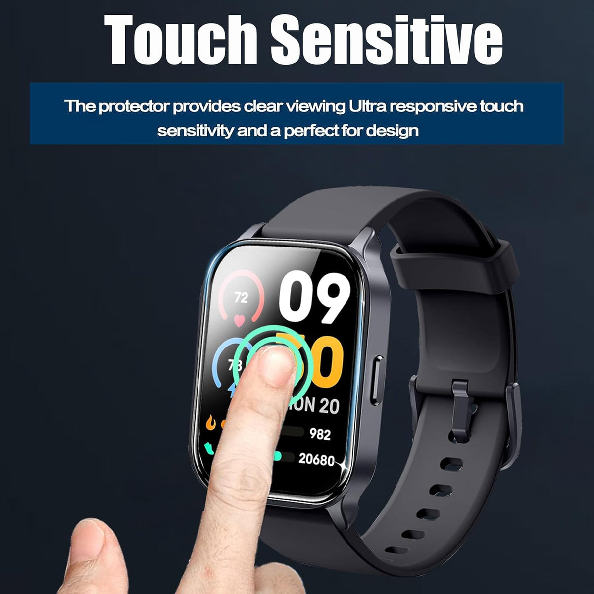 TOOBUR IDW17 Smart Watch Screen Protector, [3 Pack] Lamshaw 3D Full Coverage PET Soft Film for IDW17 Smart Watch