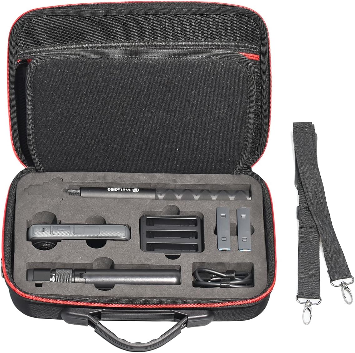 Fotoleey Insta360 X4 Travel Case, Hard Shell Camera Case with Customized Protective Interior, Weatherproof Exterior
