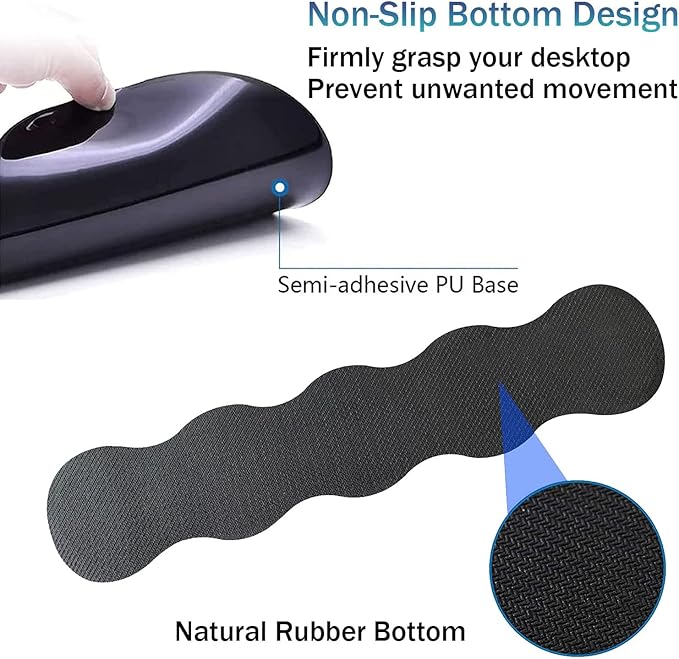 Ergonomic Keyboard Wrist Support Pad and Wrist Support Mouse Pad Anti-Slip with Gel Memory Mouse Pad Set Suitable for Office Use/Home Use - Fox