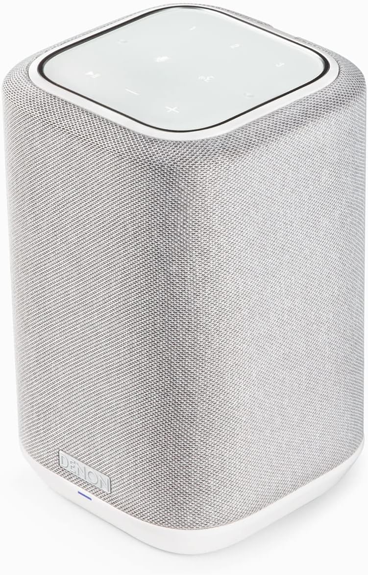 Denon Home 150 Wireless Smart Speaker – Compact Design, Wi-Fi & Bluetooth, HEOS Built-in, Alexa Built-in, Siri & AirPlay 2, Spotify Connect, Multi-Room Support, White