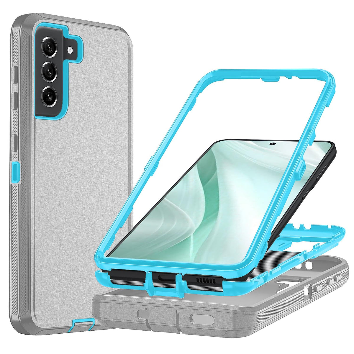 Ylzhe For S21 Plus Phone Case,[No Screen Protector] Heavy Duty Protective Samsung Galaxy S21 Plus Case,3 In 1 Shockproof Tpu Har