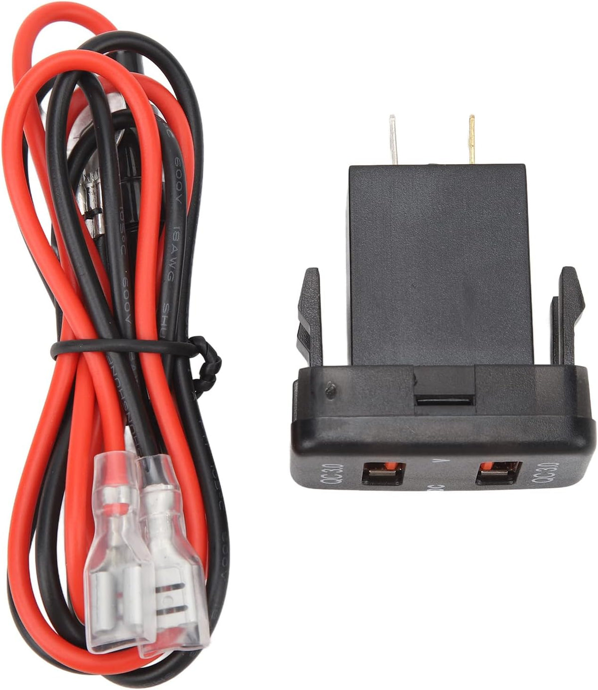 Aramox Dual USB Port Socket QC3.0 Fast Charge Outlet Power Adapter for FJ Cruiser Fortuner Hilux Tacoma (1.57x0.87 Inch)