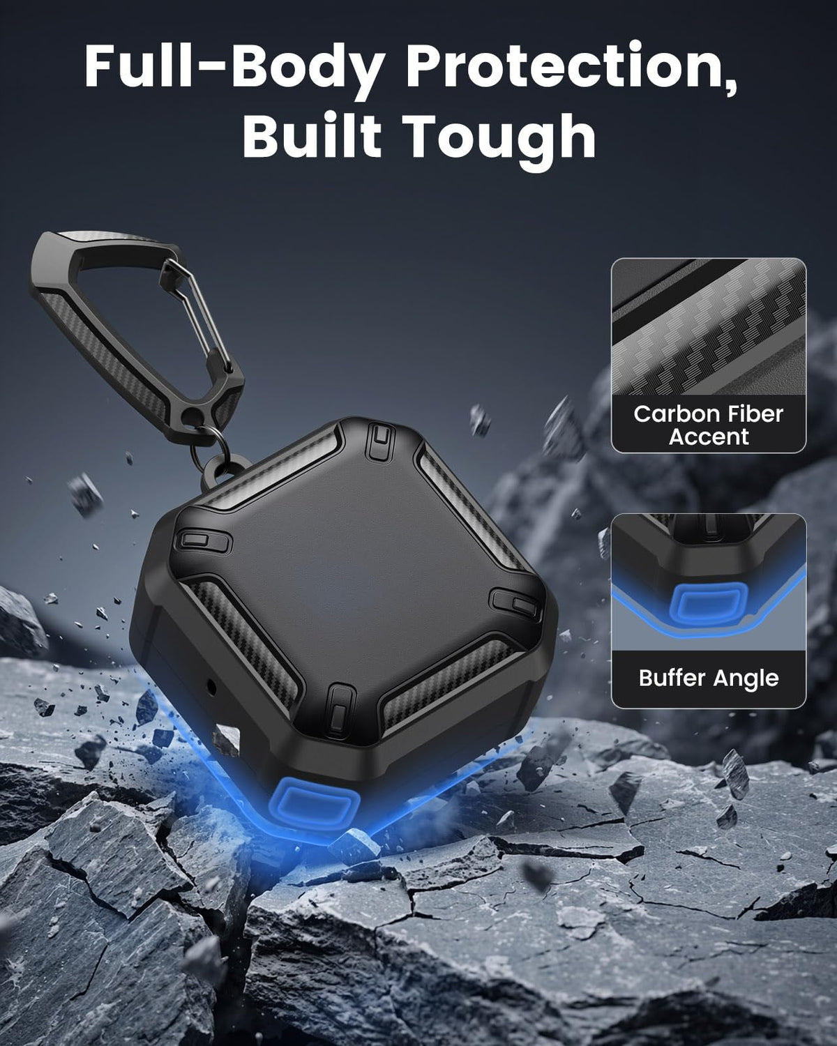 MoKo for Samsung Galaxy Buds 4 Pro Case/Galaxy Buds 4 Case (2026), Magnetic Lid Protective Case with Keychain, Cleaner Kit, Shockproof Full Protection