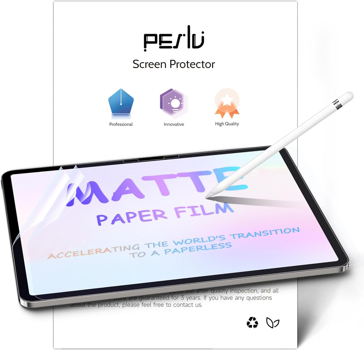 2 Pack Like Paper Screen Protector for iPad Pro 13 Inch 7th (2024, M4), Matte Anti Glare PET Film/Blue Light Filter Eye Protection Cover/Drawing & Writing Feel Like on Paper
