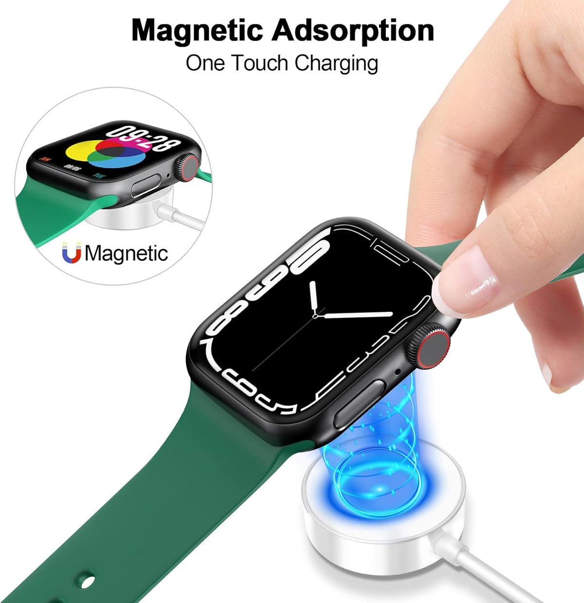 2024 Upgraded Magnetic Fast Charging Cable for Apple Watch [Portable] Compatible with iWatch Series Ultra/9/8/7/6/SE