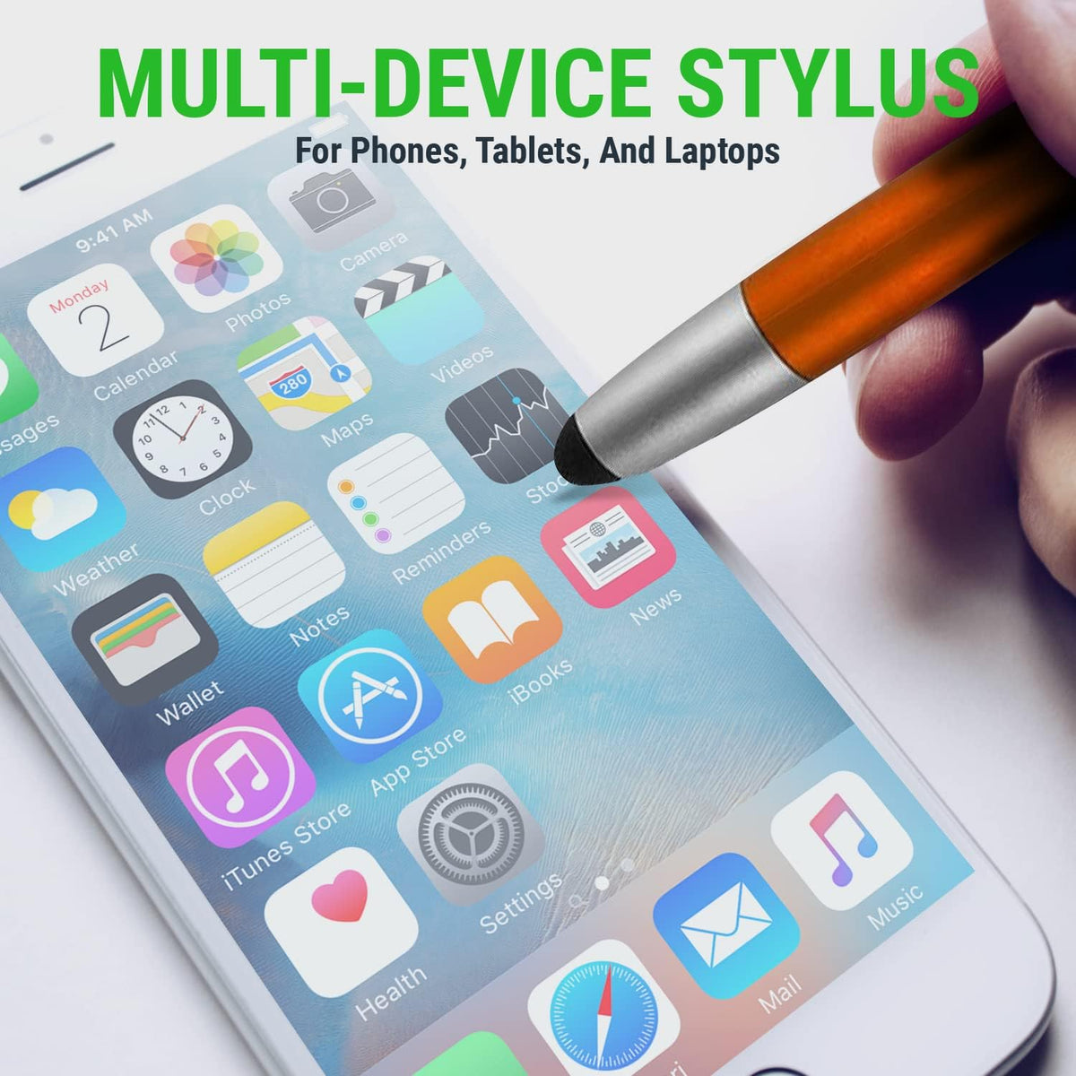 12 Pack Stylus with Ball Point Pen for iPad Mini, iPad 2/3, New iPad, iPhone 5 4S 4 3GS, Samsung Galaxy (Assorted