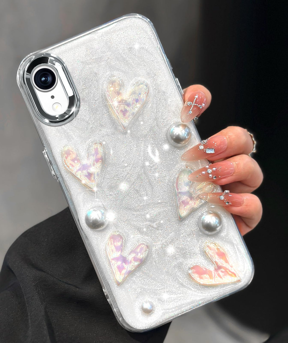 Toycamp For Iphone Xr Case Cute - Women Girly Girls Glitter Phone Cover Xr Kawaii Sparkle Bling Shine Aesthetic Pretty Unique Wa