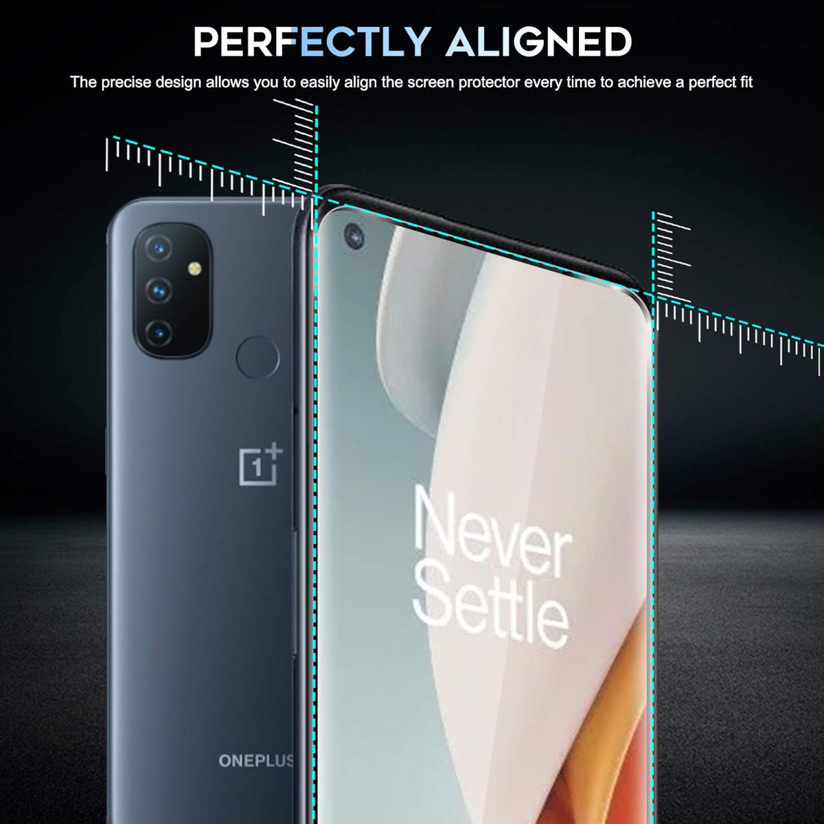 Orzero (3 Pack) Tempered Glass Screen Protector - Compatible for OnePlus Nord N100, 9 Hardness, High Definition,