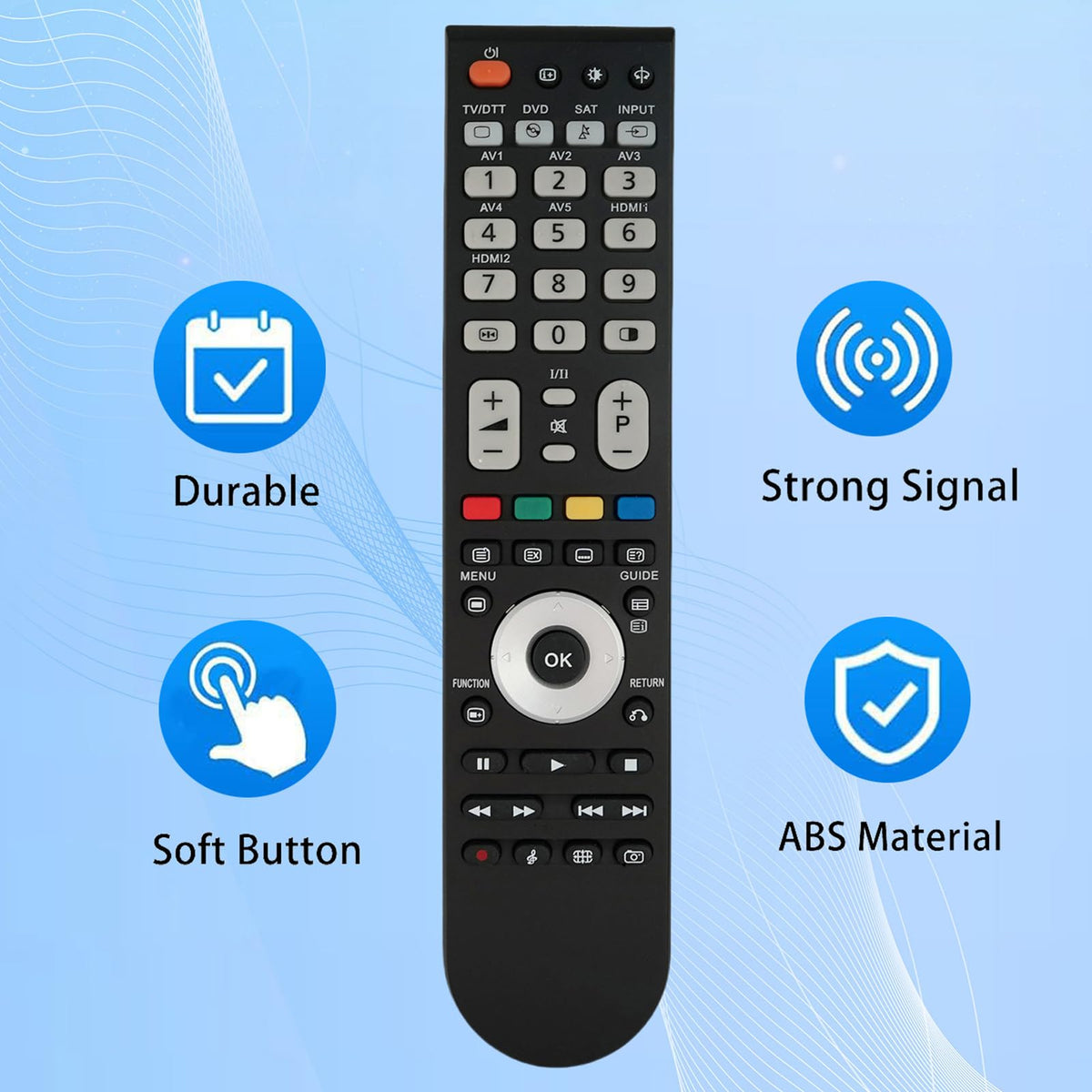 Replacement Remote Control for Hitachi CLU-4373A L32A404 HL02403 L42S601 L47S601 P50S601 L42A404 LE55V707 L40A105E LCD LED HDTV TV