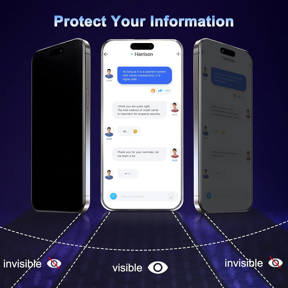 avakot-2 Pack Privacy Screen Protector for iPhone 14 Pro [6.1 inch], Anti Spy Private Tempered Film, Easy Install