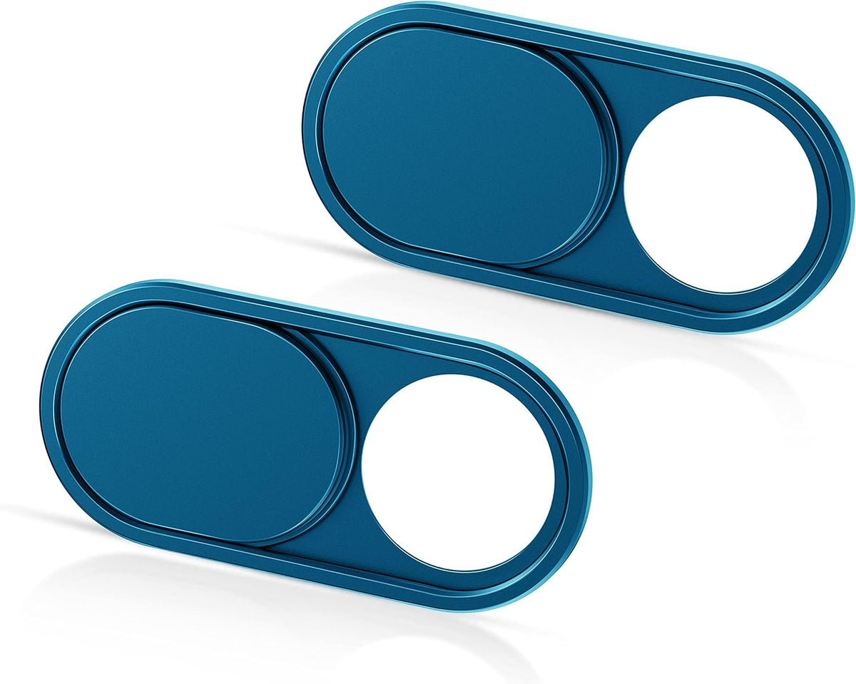 CloudValley Camera Cover Slide Ultra-Thin, Blue Webcam Cover for MacBook air, Laptop, iMac, Desktop, PC, MacBook Pro, iPad, iPhone 8/7/6, Privacy Web Camera Protection [2 Packs]