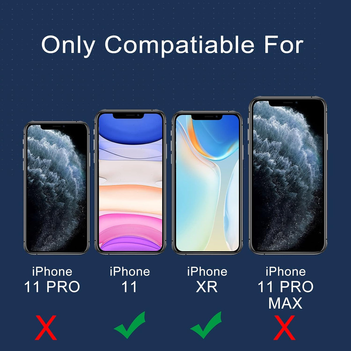 ORIbox Glass Screen Protector for iPhone 11, XR - Tempered Glass, 3-Count (Pack of 1), Clear