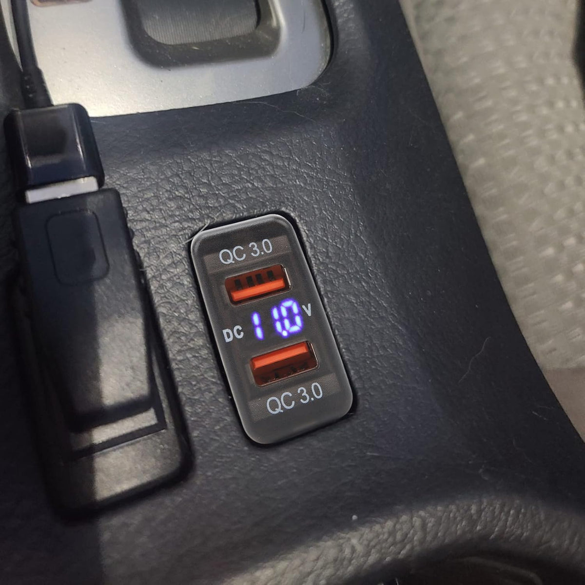 Aramox Dual USB Port Socket QC3.0 Fast Charge Outlet Power Adapter for FJ Cruiser Fortuner Hilux Tacoma (1.57x0.87 Inch)
