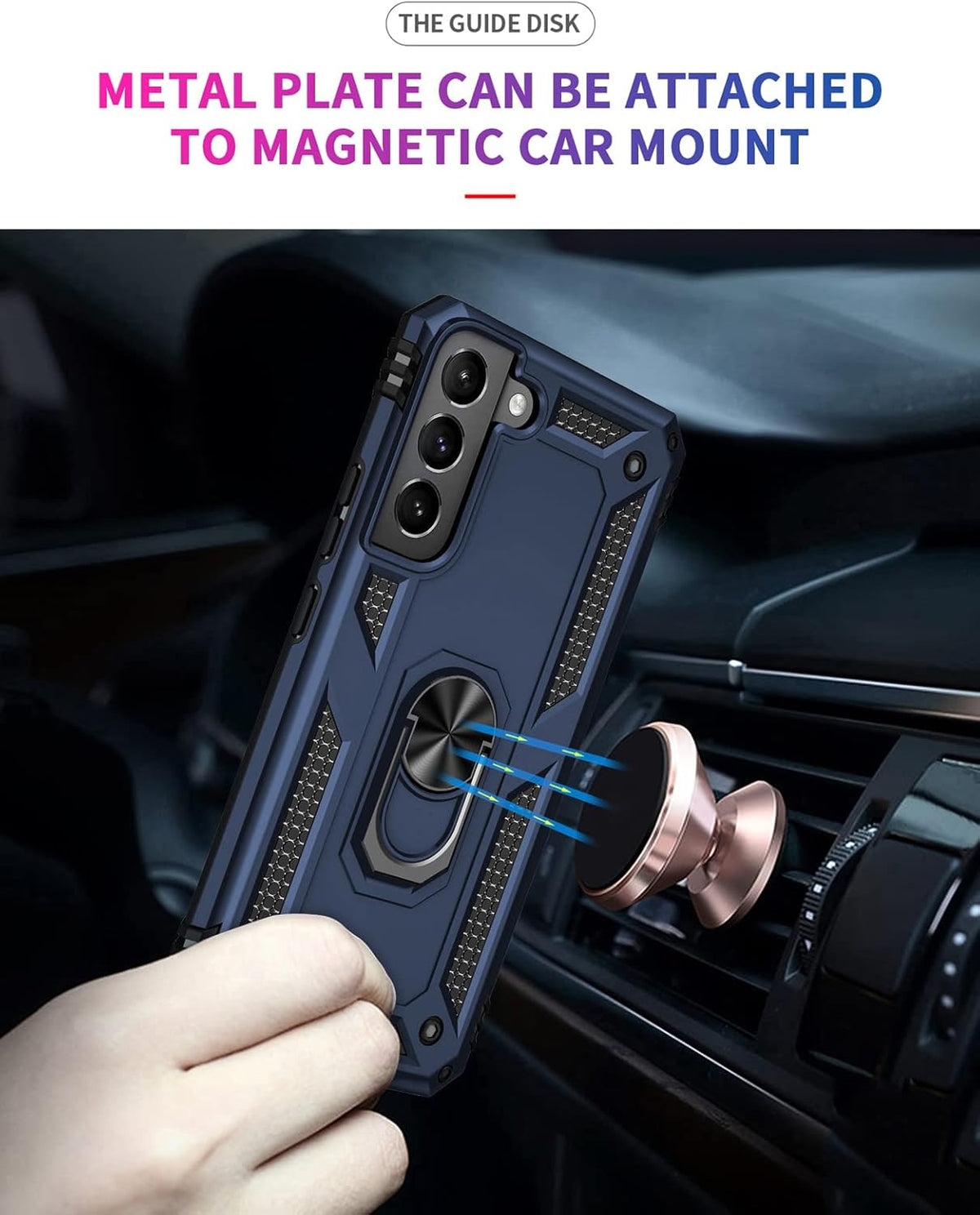 Samsung Galaxy S22 Plus Case with Screen Protector, [Military Grade] 16ft Drop Tested Cover with Magnetic Kickstand,