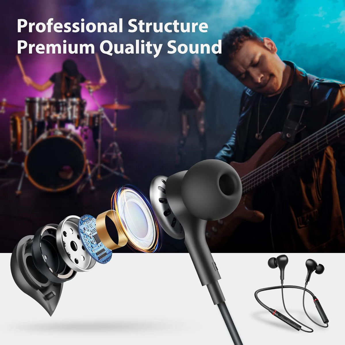 Wireless Earbuds Bluetooth Headphones for Samsung A53 A54 S24 Ultra, iPhone 13 Pro Max, Google Pixel