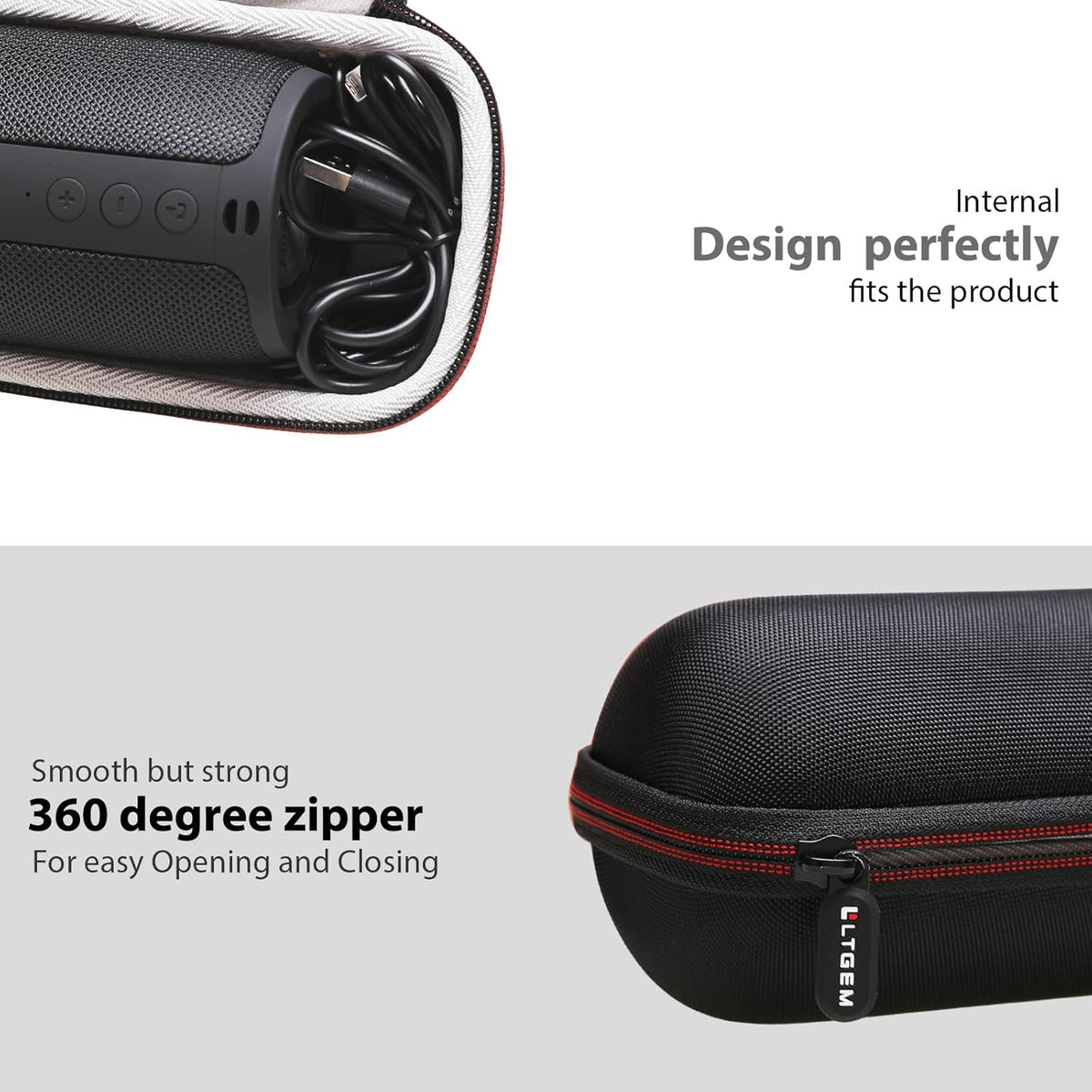 LTGEM Bluetooth Speaker Case for MusiBaby Bluetooth Speakers, Hard Storage Travel Protective Carrying Bag