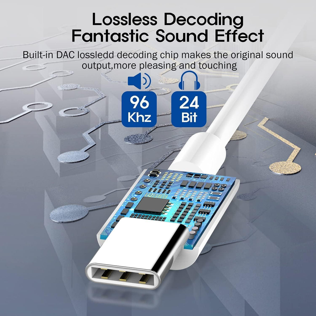 Lezaface USB-C to 3.5mm Female Headphone Jack Adapter, 2Pack, Compatible with iPhone 15/15 Plus/15 Pro/15 Pro Max