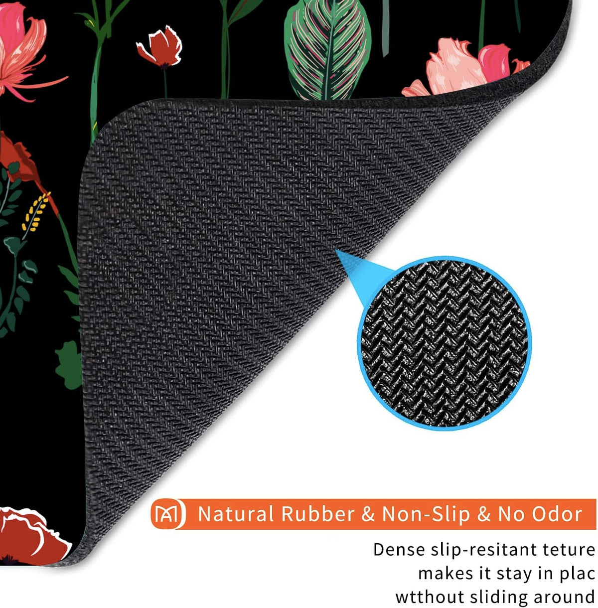 Square Mouse Pad Blooming Botanical Flowers,Personalized Premium-Textured Custom Mouse Mat Design,Washable Mousepad Cloth,Non-Slip Rubber Base Computer Mouse Pads for Wireless Mouse