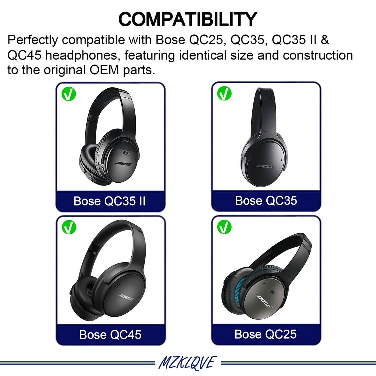 QC35 Metal Hinge Swivel - Replacement Parts for Bose QuietComfort 35 II, QC35 II, QC35, QC45, and QC25 Headphones(Black)