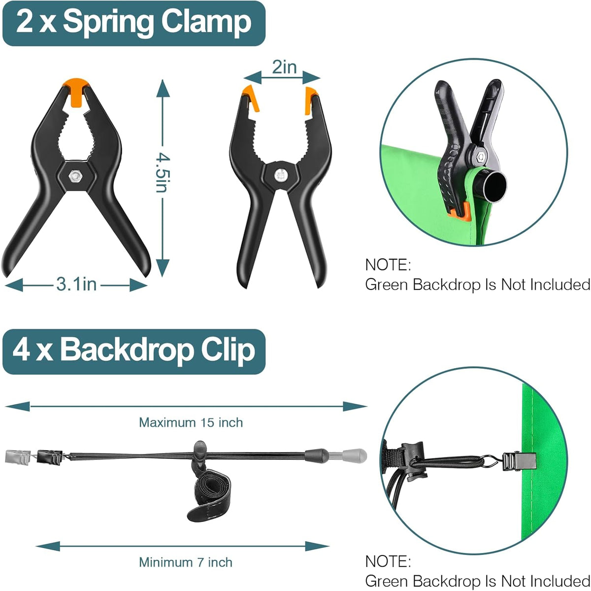 FUDESY Photo Video Studio 10 x 10Ft Heavy Duty Adjustable Backdrop Stand,Background Support System for Photography with Carry Bag, 6 Pcs Clip Clamps