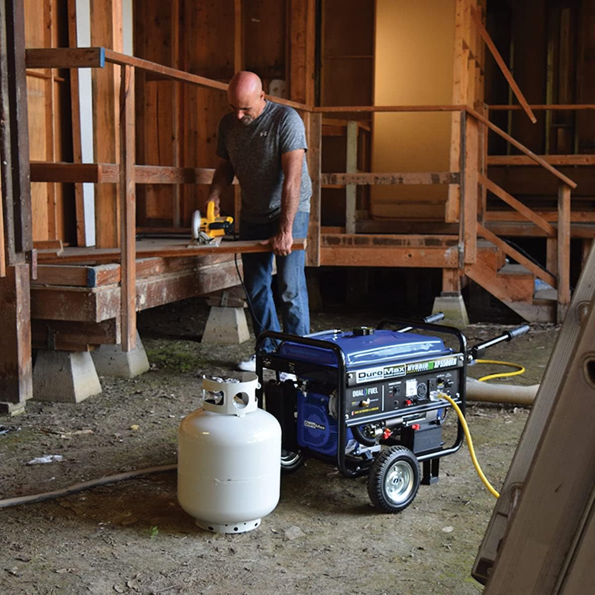 DuroMax XP5500EH 5,500-Watt Dual Fuel Portable Generator - Gas & Propane, Electric Start, RV & Emergency Ready