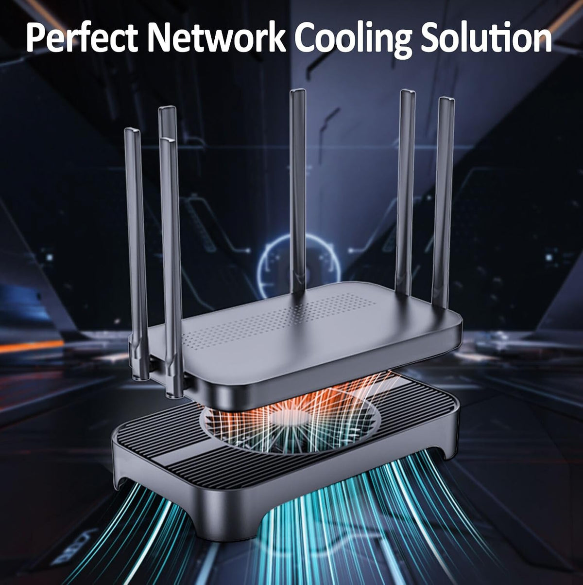 Network Devices Cooling Solution USB Fan, 5V USB Quiet Fan with 65.8CFM Airflow for Router TV Receiver Cooling
