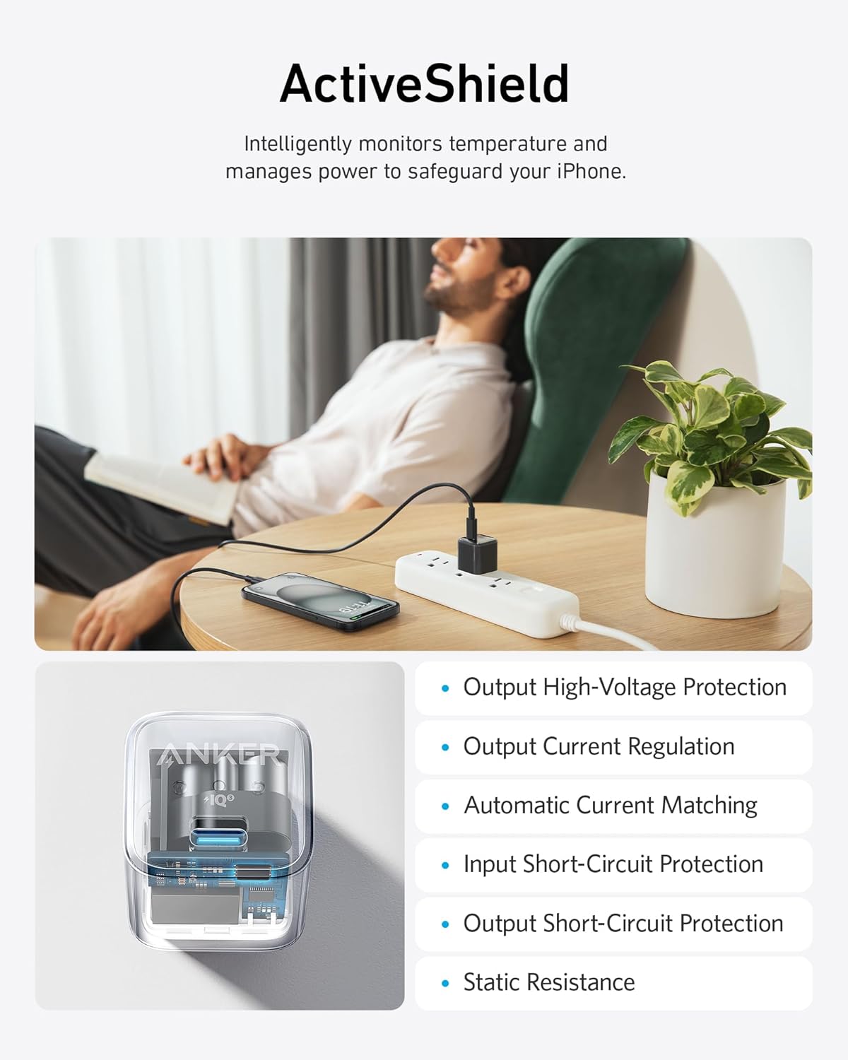 Anker Nano Charger, 2-Pack 20W Compact Fast Charger with PowerIQ Technology for iPhone and More