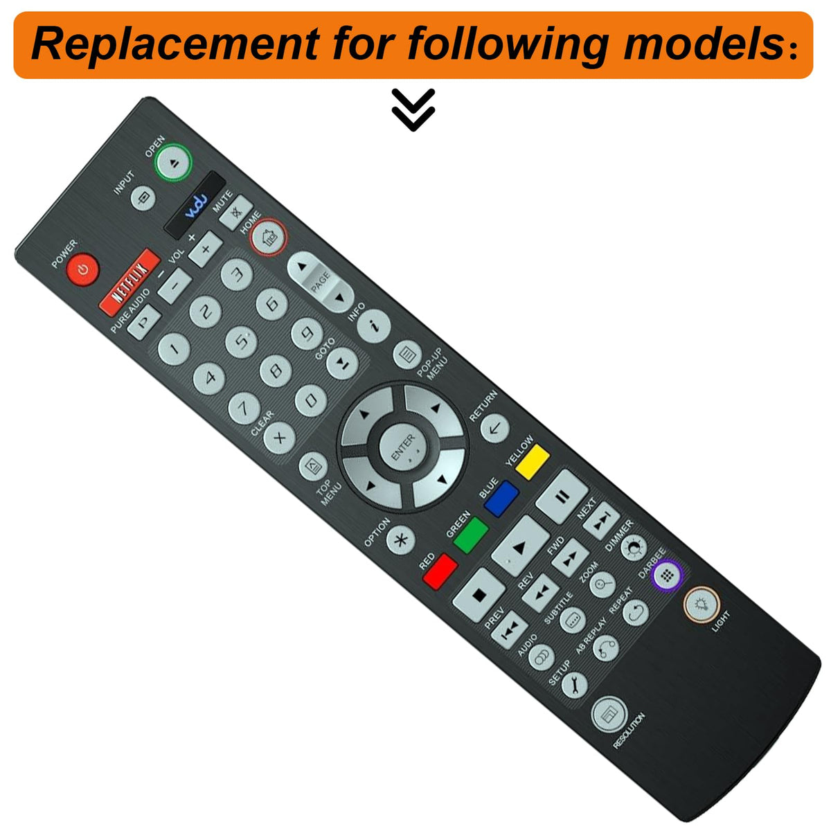 Replacement Remote Control for Oppo BDP-105AU BDP-105 BDP-105EU BDP-105D BDP-103D3D BDP-103D BDP-103 BDP-103AU BDP-103EU Blu-ray BD DVD Disc Player