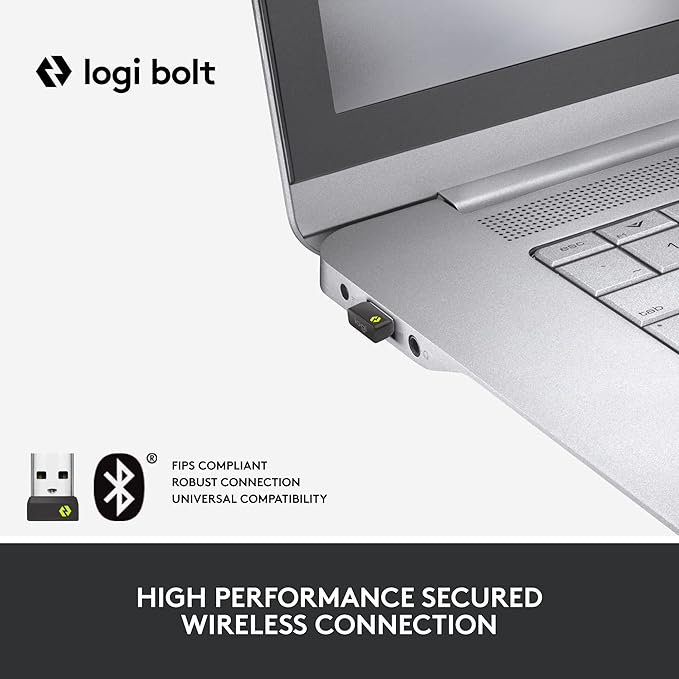 Logitech Signature M650 for Business Wireless Mouse for Small to Medium Sized Hands Logi Bolt Bluetooth SmartWheel - Graphite