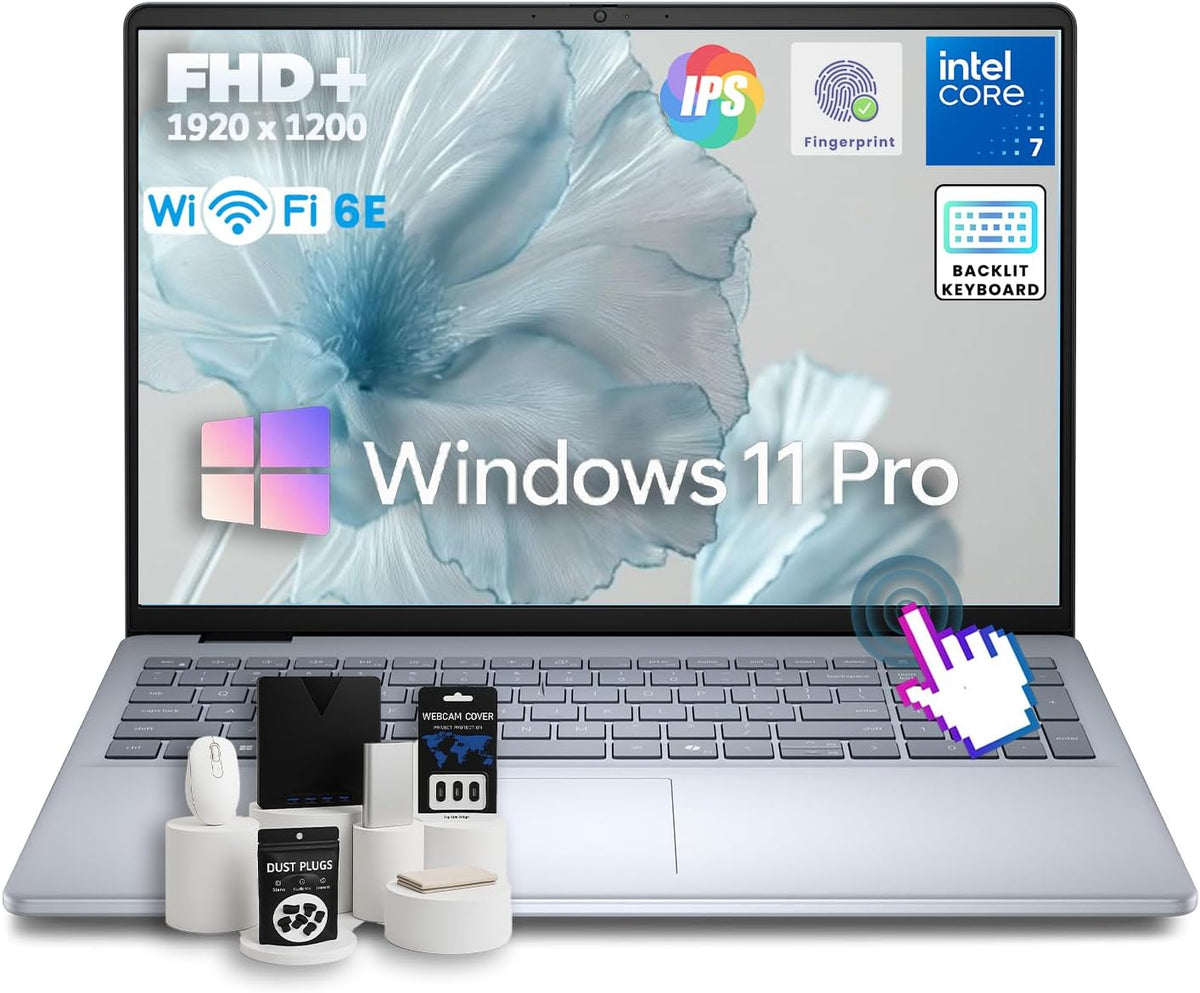 Dell 16 Business Laptop - w/Accessories • Intel 10-Core 7-150U • 16" FHD+ WVA Touchscreen • Win11 pro • Wi-Fi 6E • Backlit KB, • Fingerprint Reader, • Copilot • 64 GB DDR5 • 4TB SSD