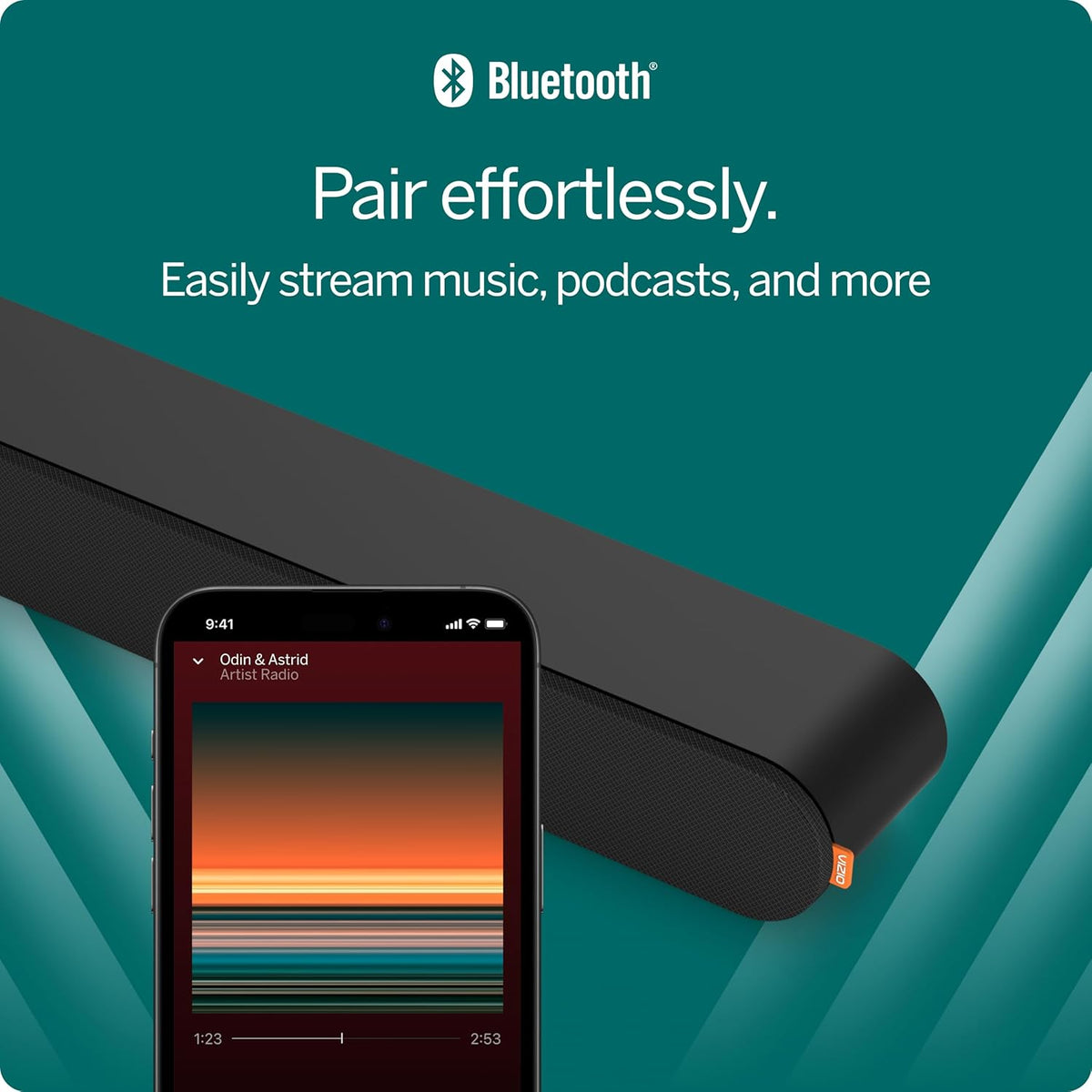 VIZIO 2.0 Soundbar w/Dolby Atmos & DTS:X, Bluetooth Speaker, QuickFit™ Compatible – SV200M-08 (New, 2024 Model)