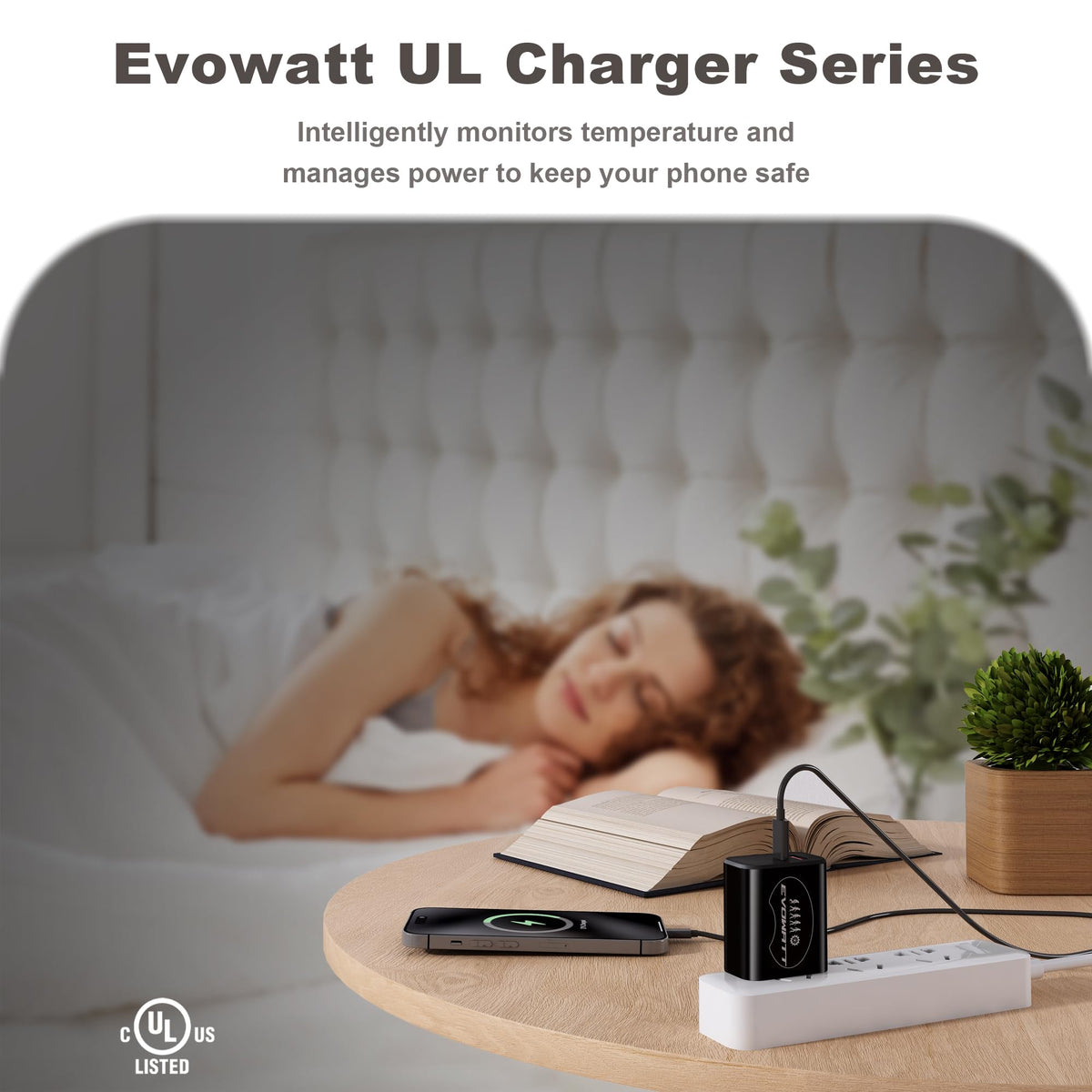 Evowatt USB C Wall Charger 20W with UL Certified,20W Dual Port Phone Charger Adapter Block Power Delivery Quick USB C Charging for iPhone 16/16