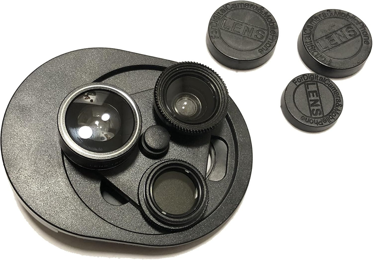 Mobile Phone Lens, 3 in 1 Clip On 198° Fish Eye + 0.63X Wide Angle + 15X Macro Lens, HD Camera Lens Kit
