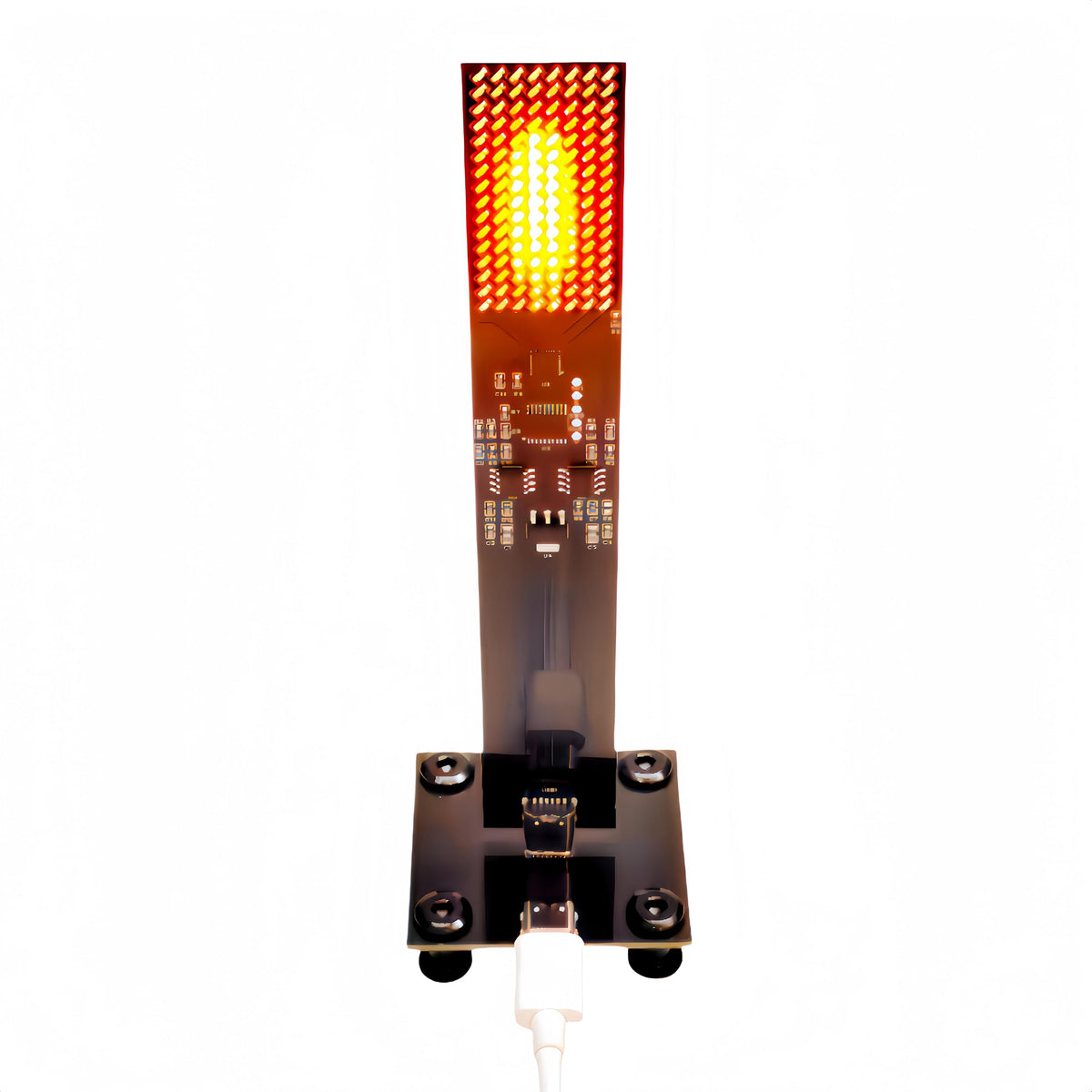 Realistic Flickering Flame LED Candle Lamp, 256 LED Lights Futuristic Unique Tech Style Flameless Ambient Light, Creative USB Romantic Novelty Vibe