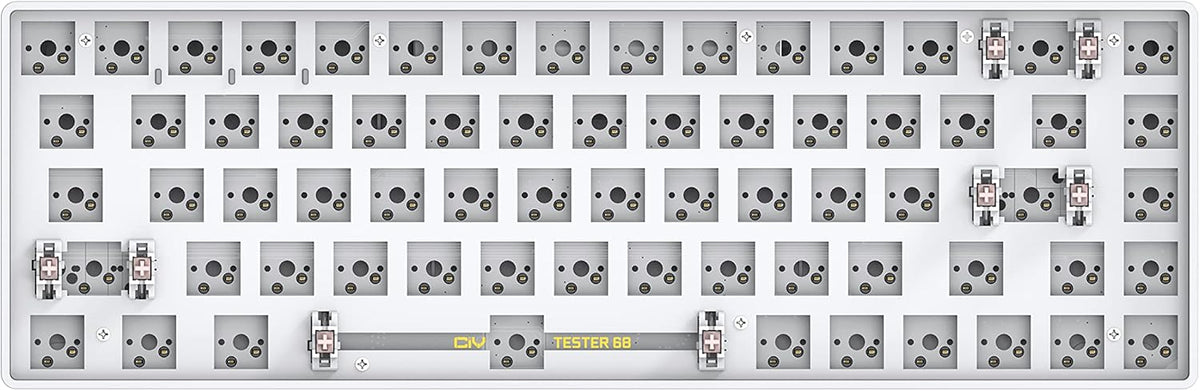 FKZ TESTER68 65% Mechanical Keyboard Kit, Wireless Bluetooth 5.0/2.4G Receiver Modes, Hotswap Switch Socket (White)