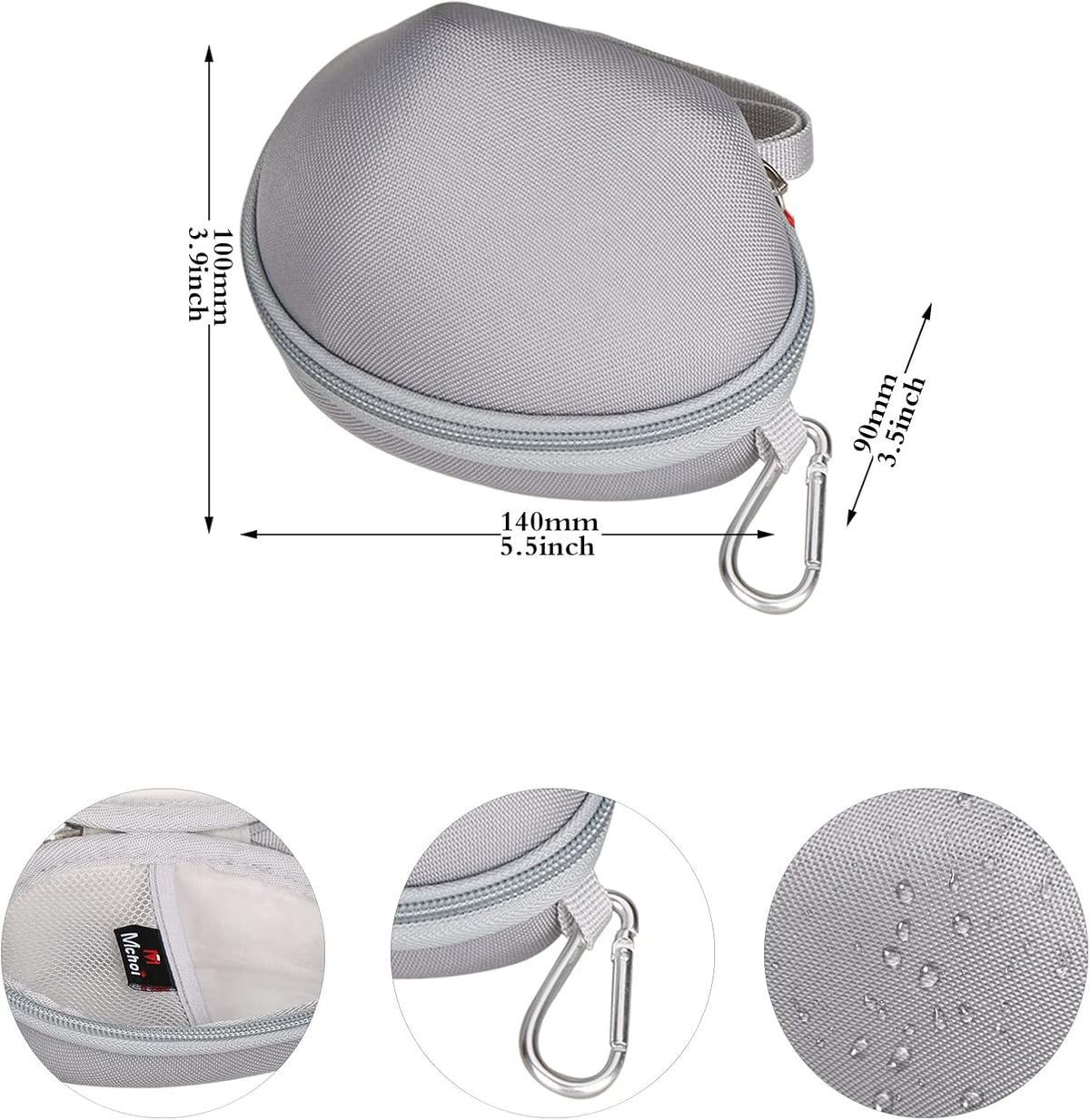 Mchoi Shockproof Carrying Case for Logitech Lift Vertical Ergonomic Mouse, Portable Storage Case (Grey)