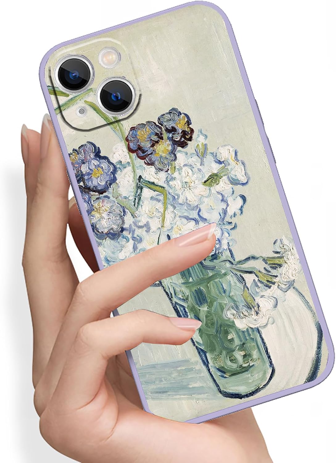 Van Gogh Carnations Glass Case for iPhone 13 - Thin Soft TPU Phone Cover